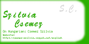 szilvia csemez business card